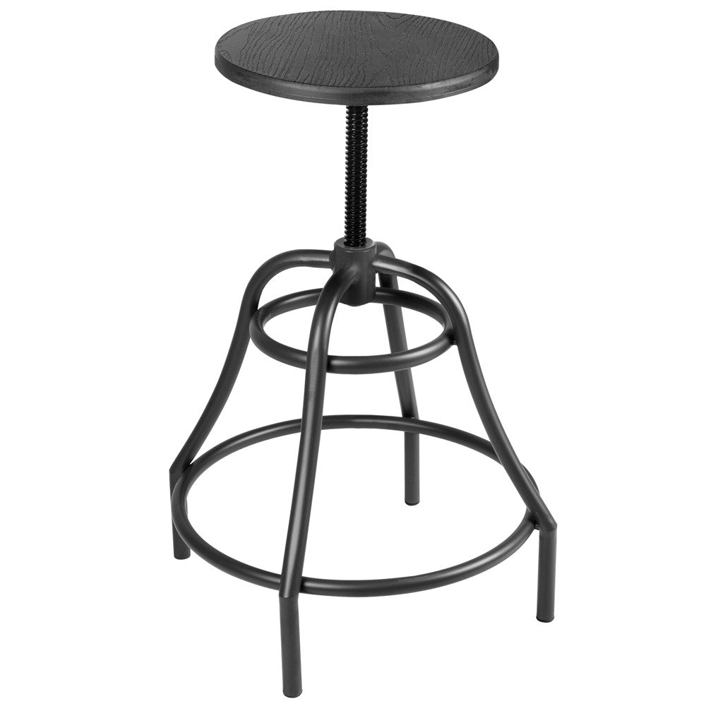 Vintage Retro Industrial Steel Bar Stool Swivel Chair