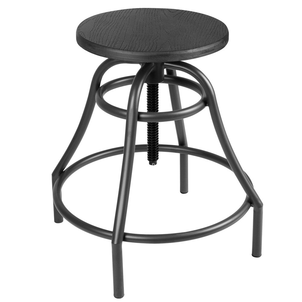 Vintage Retro Industrial Steel Bar Stool Swivel Chair