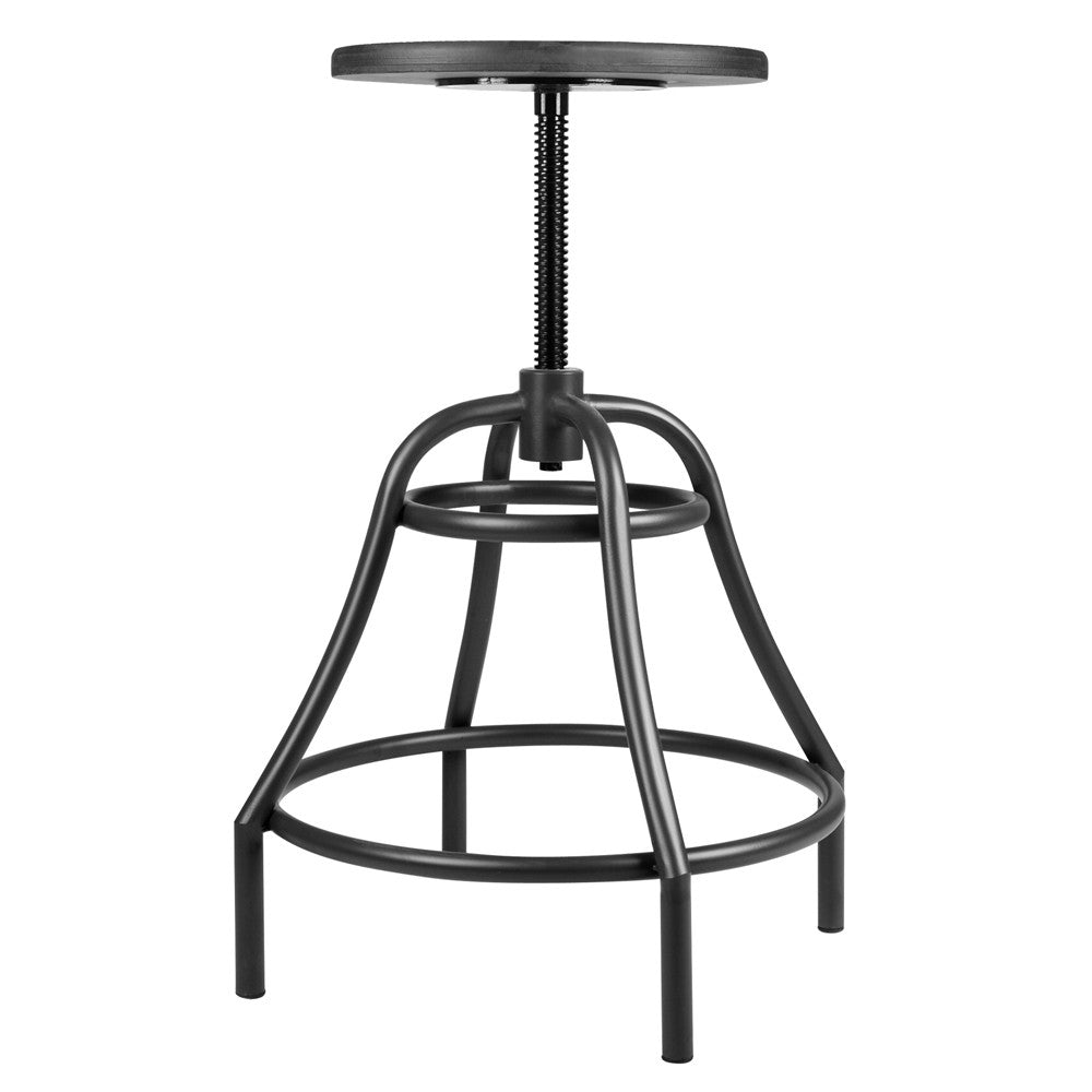 Vintage Retro Industrial Steel Bar Stool Swivel Chair