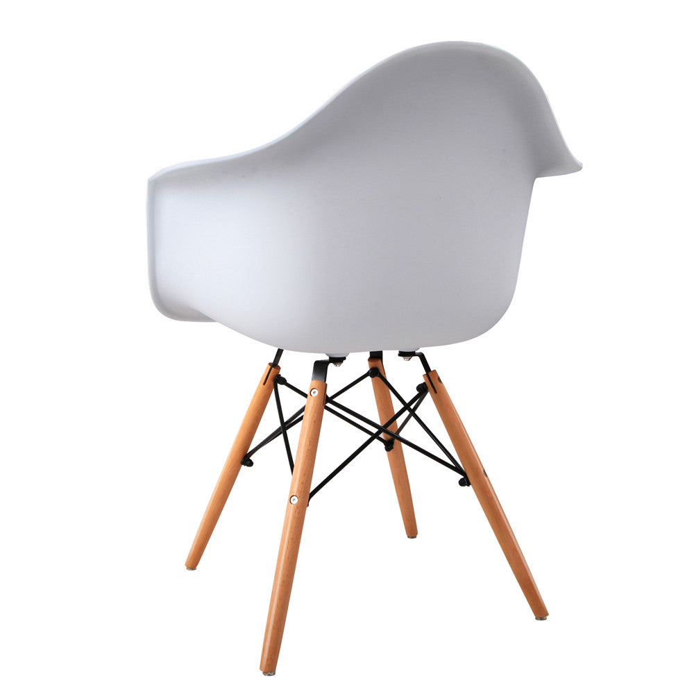 Set of 2 Replica Eames Cafe Chairs Beech White