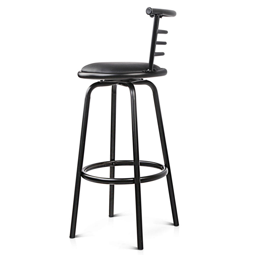 Set of 2 360°Swivel Bar Stool - Black