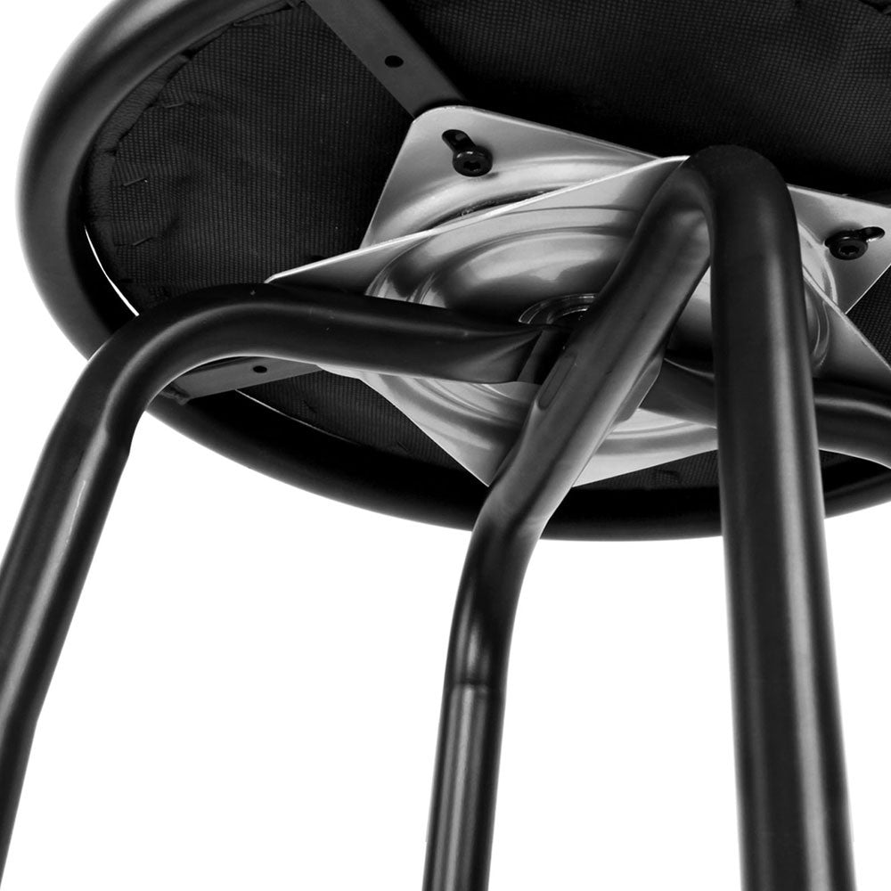 Set of 2 360°Swivel Bar Stool - Black