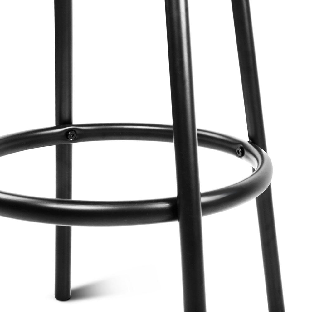 Set of 2 360°Swivel Bar Stool - Black