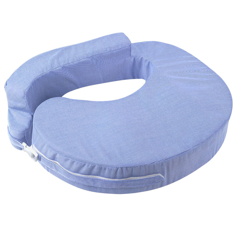 Baby Breast Feeding Support Memory Foam Pillow w/ Zip Cover Blue