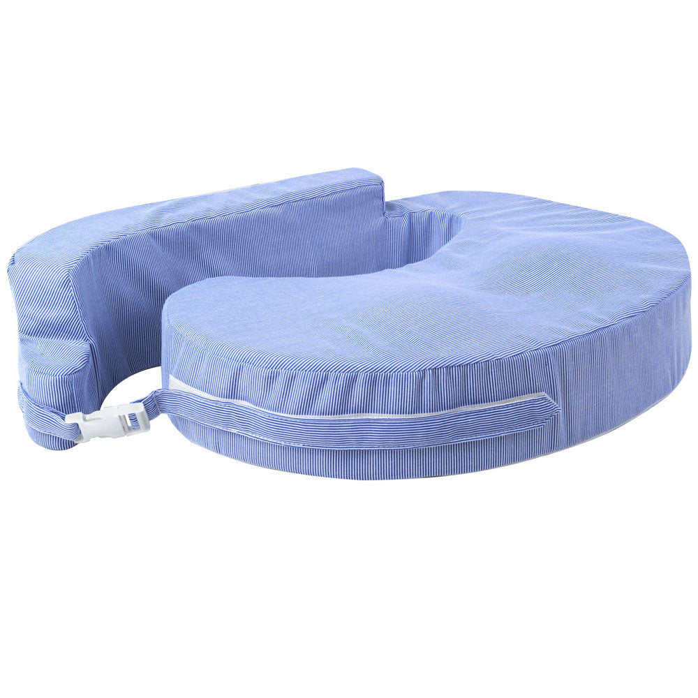 Baby Breast Feeding Support Memory Foam Pillow w/ Zip Cover Blue