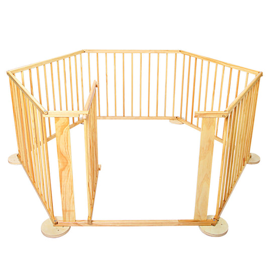 Baby Natural Wooden Playpen 