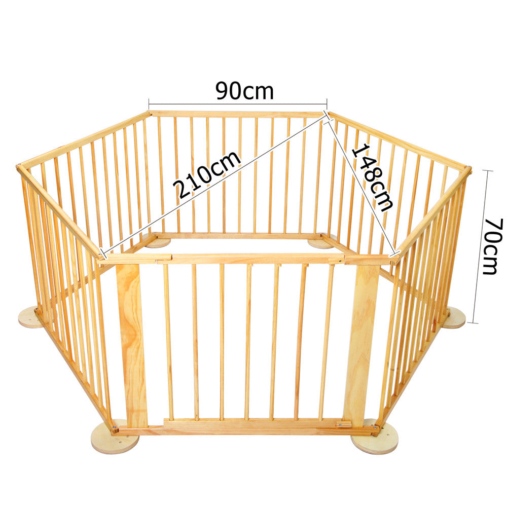 Baby Natural Wooden Playpen