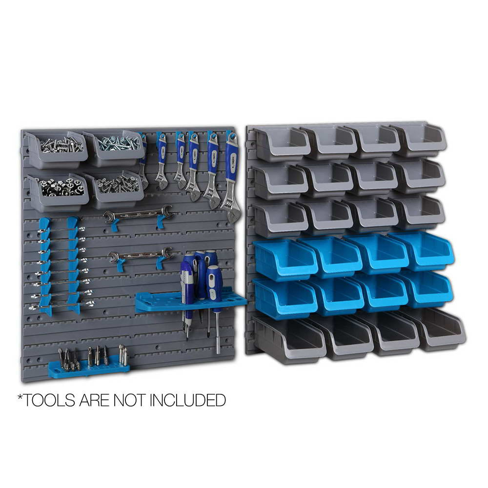 44 Piece Bin Wall Mounted Storage Rack