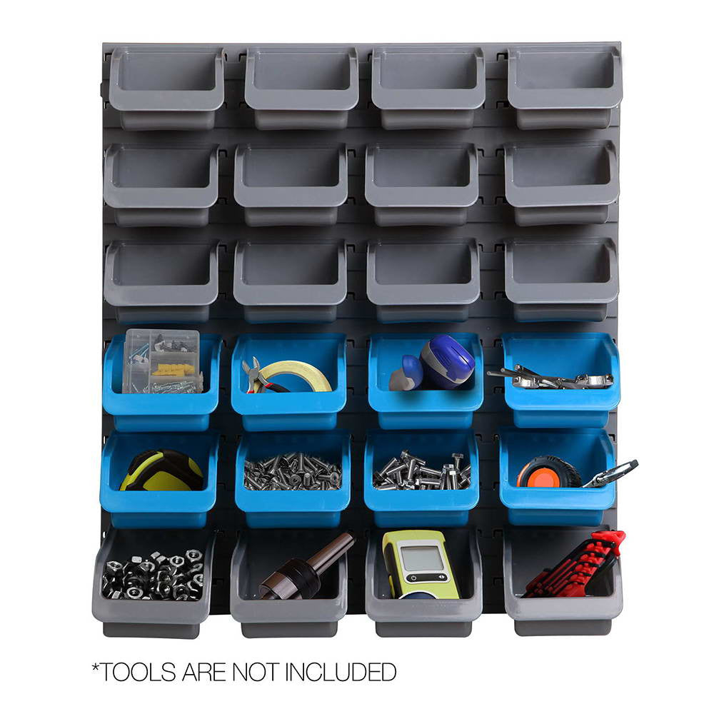 44 Piece Bin Wall Mounted Storage Rack