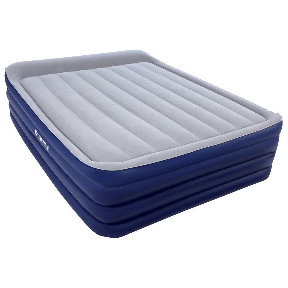 Bestway Queen Inflatable Air Mattress Bed w/ Air Pump Blue