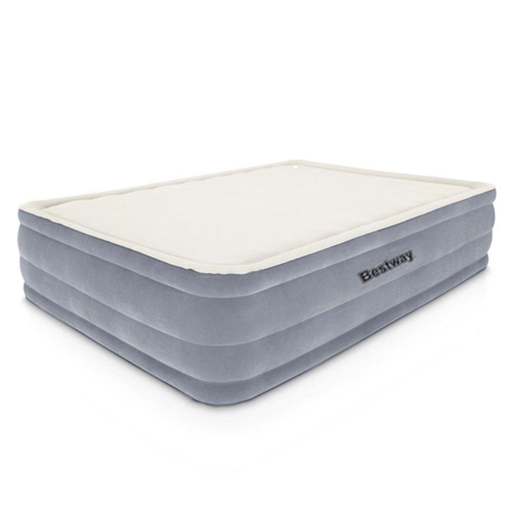 Bestway Queen Inflatable Air Mattress Bed w/ Built-in Electric Pump Grey