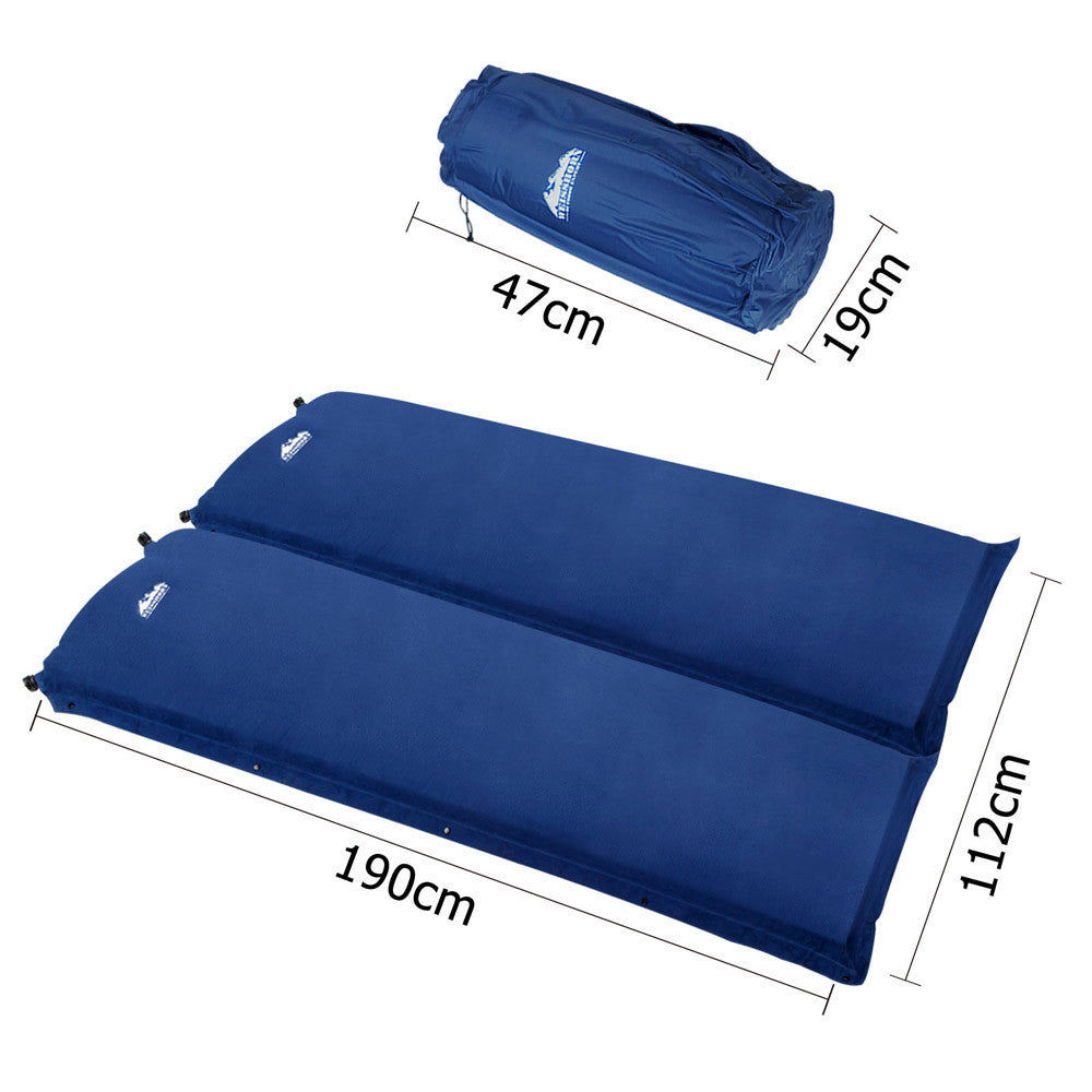 Self inflating Mattress Double 10cm Blue