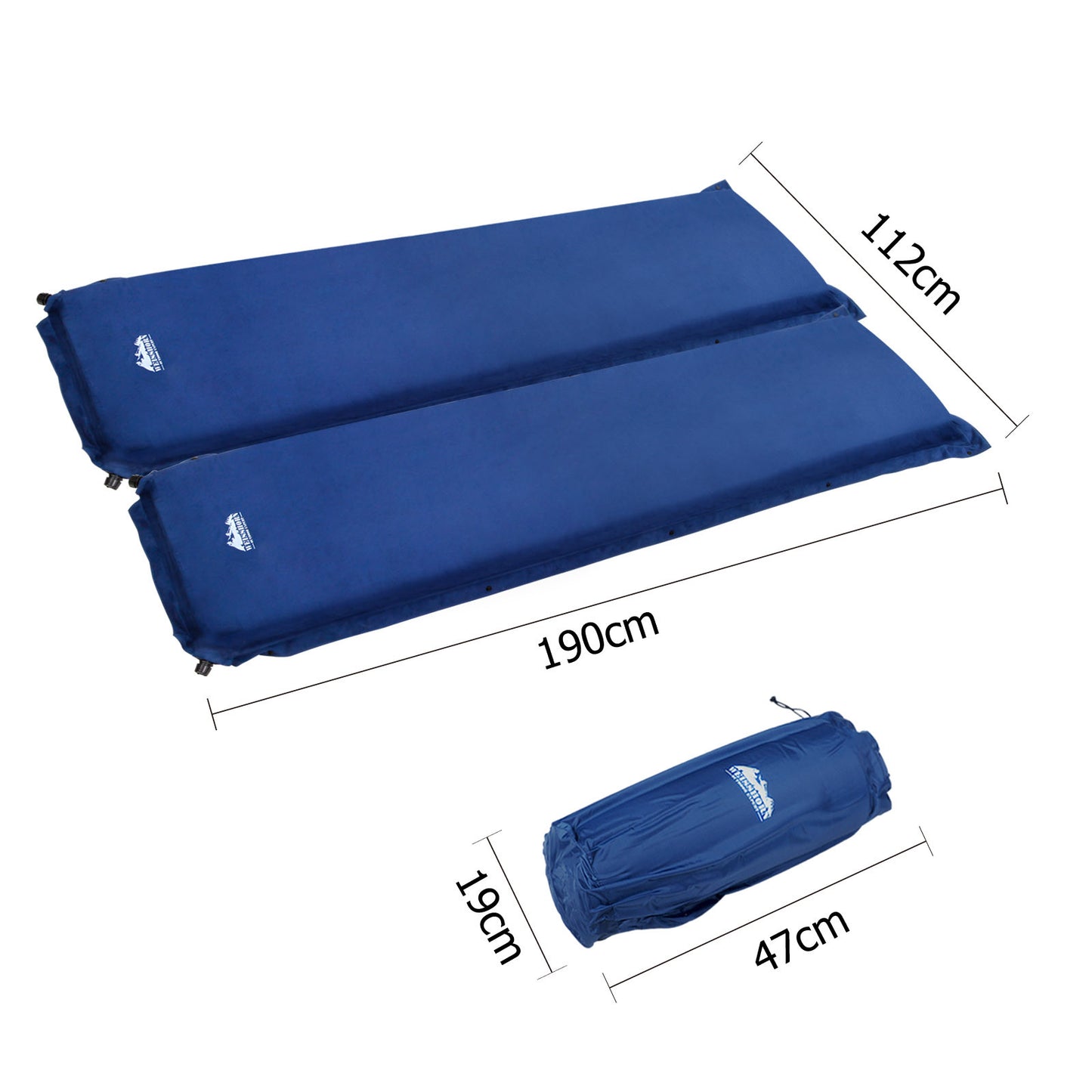 Self inflating Mattress Double 10cm Blue