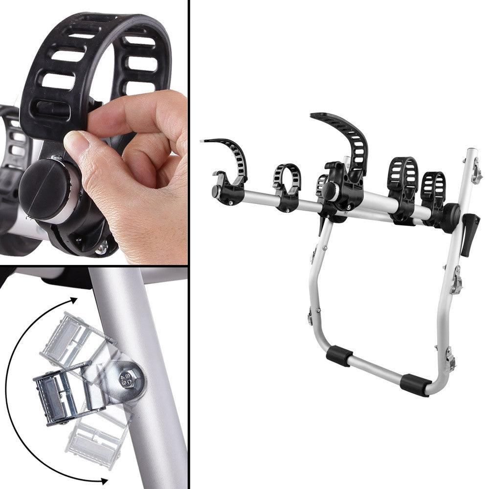 Foldable Aluminium Strap-On 3 Bicycle Bike Rack Carrier