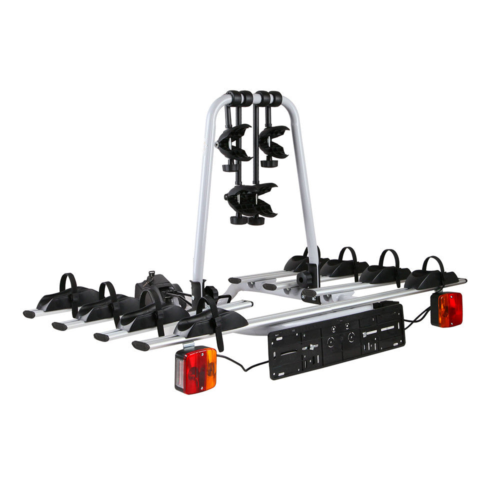 Bicycle Bike Carrier Rack  w/ Tow Ball Mount Black Silver