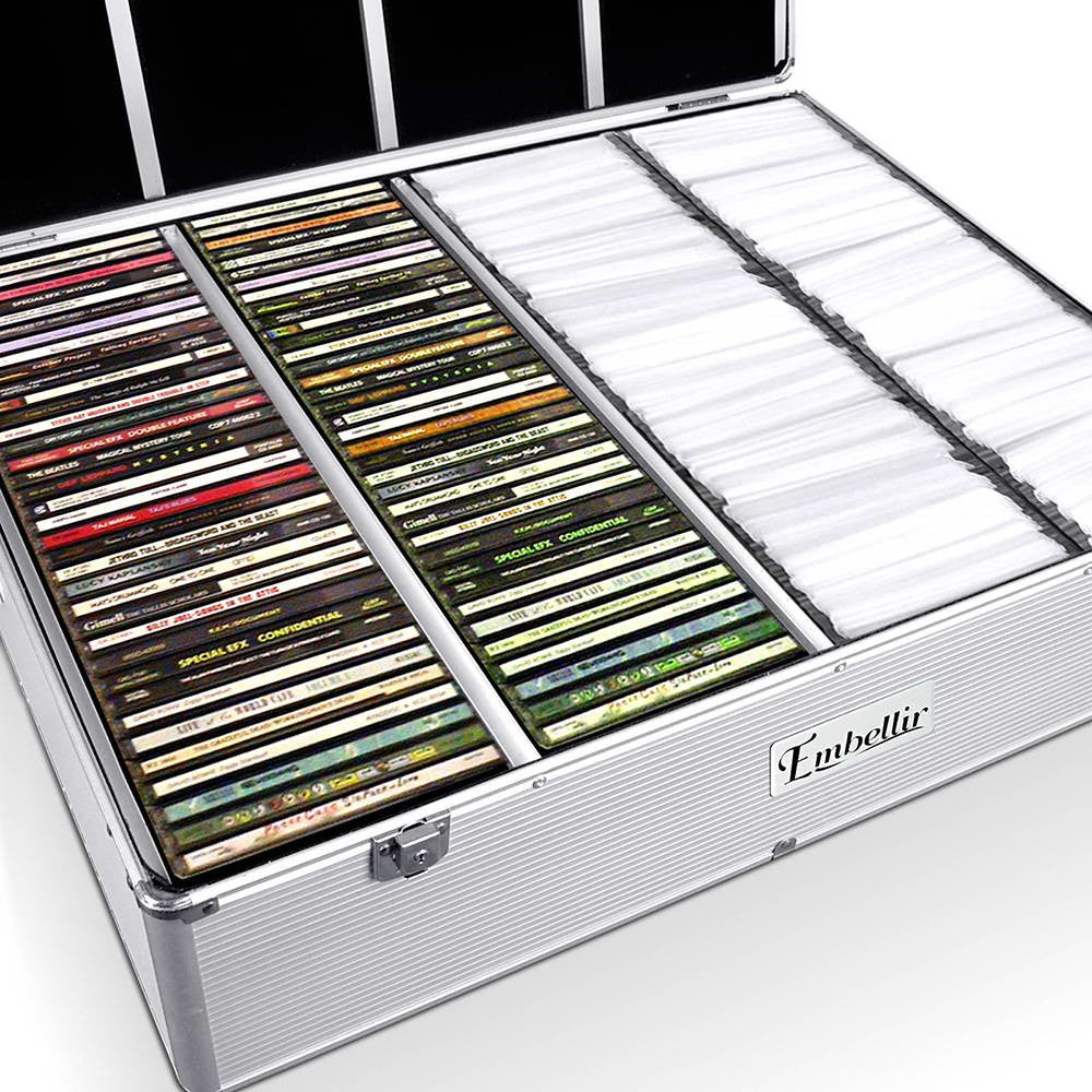 Aluminium CD DVD Bluray Storage Case Box 1000 Discs SL