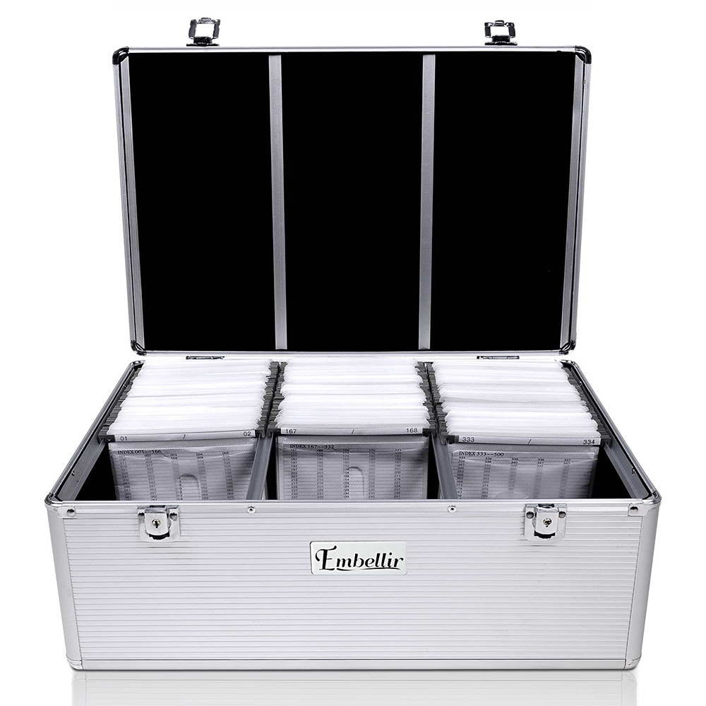 Aluminium CD DVD Bluray Storage Case Box 500 Discs SL