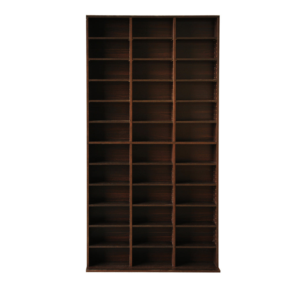 Adjustable CD DVD Book Storage Shelf Brown