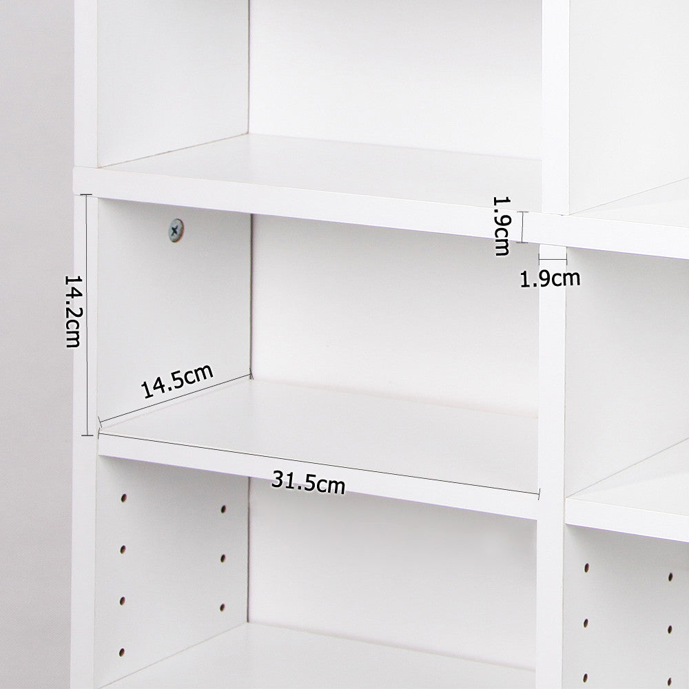 Adjustable CD DVD Book Storage Shelf White