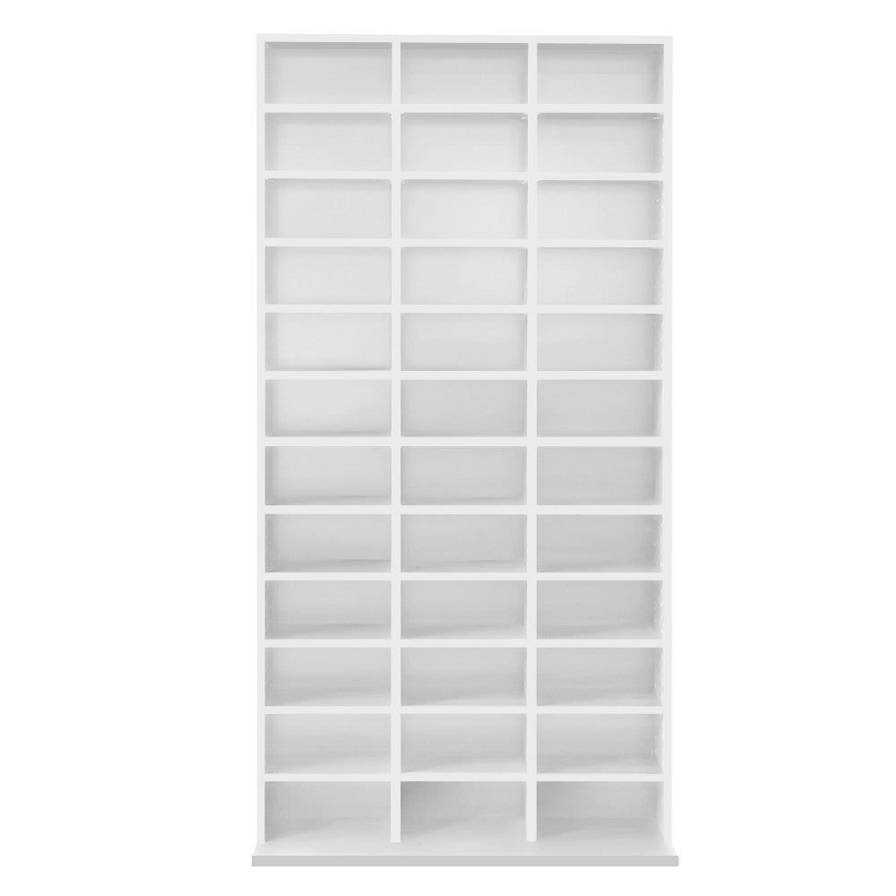 Adjustable CD DVD Book Storage Shelf White