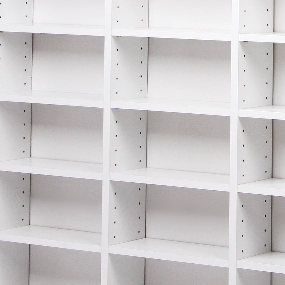 Adjustable CD DVD Book Storage Shelf White