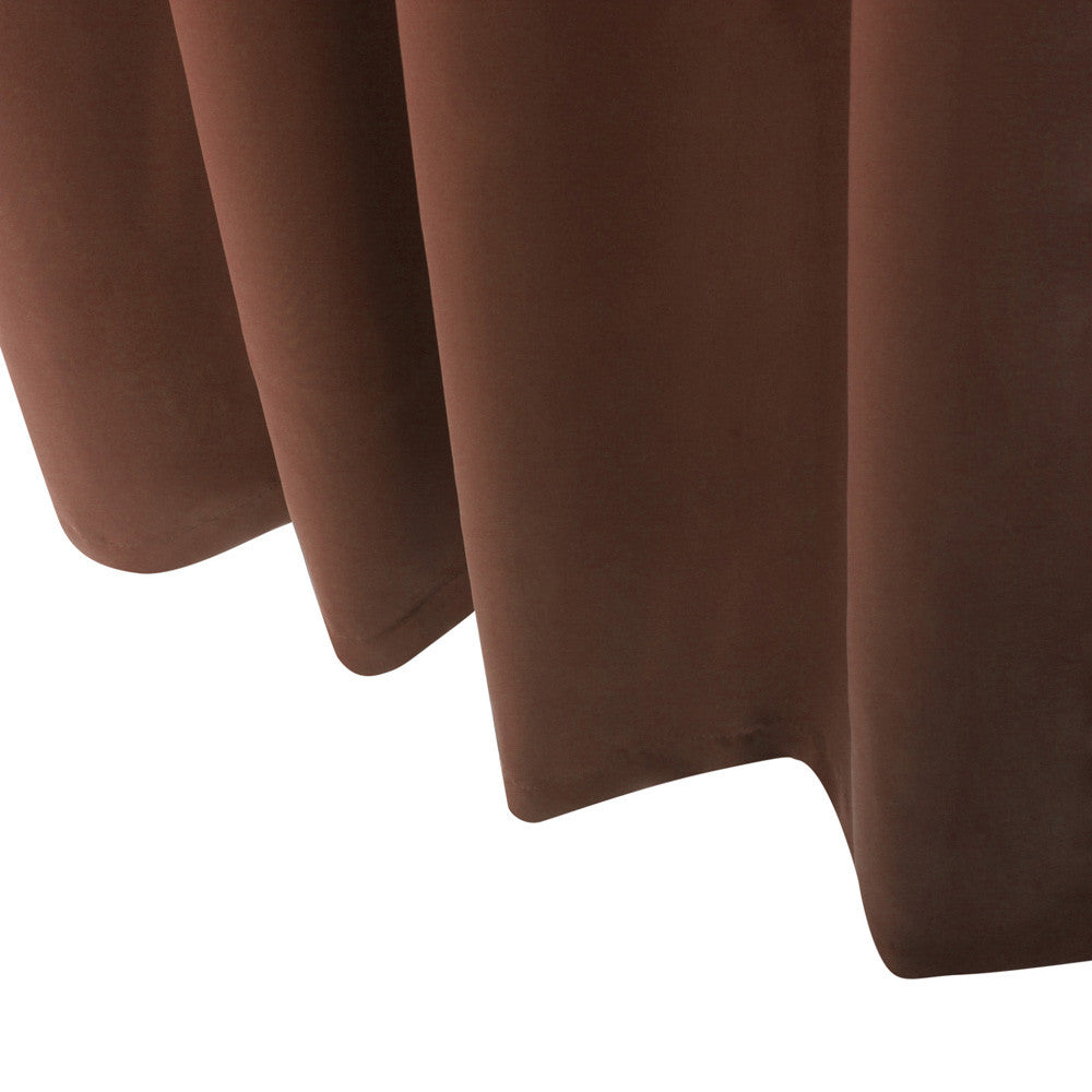 ArtQueen 3 Pass Eyelet Blockout Curtain Brown 240cm