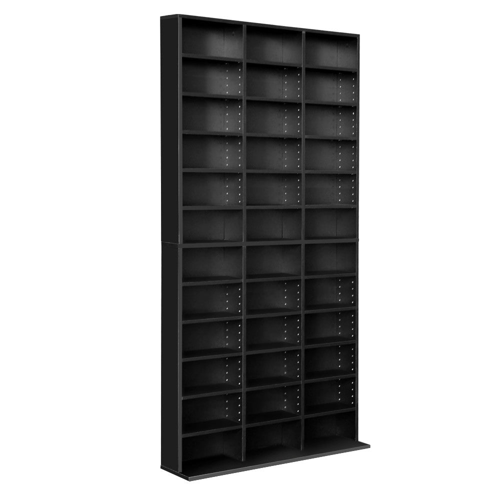 Adjustable CD DVD Book Storage Shelf Black