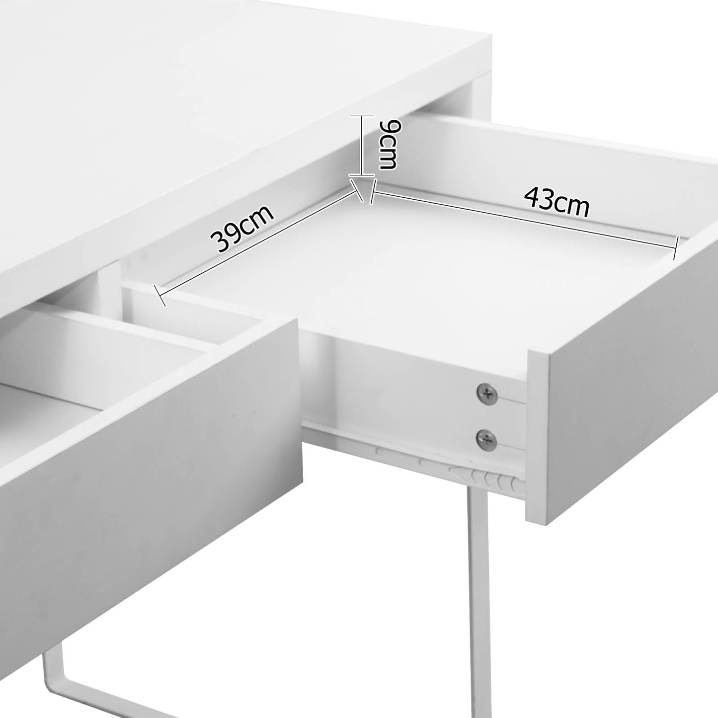 Office Computer Desk Table w/ Drawers White