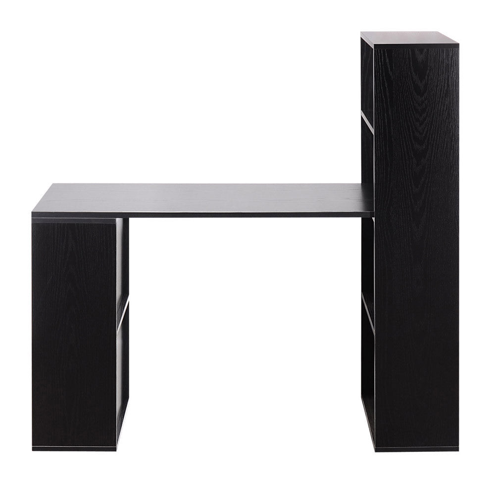 6 Storage Shelf Office Computer Desk Black