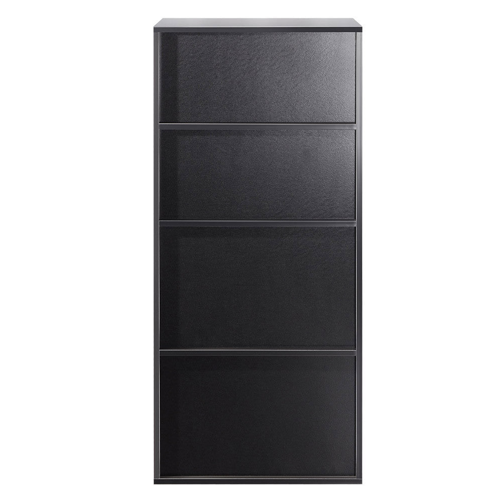 6 Storage Shelf Office Computer Desk Black