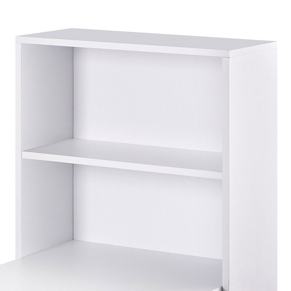 6 Storage Shelf Office Computer Desk White