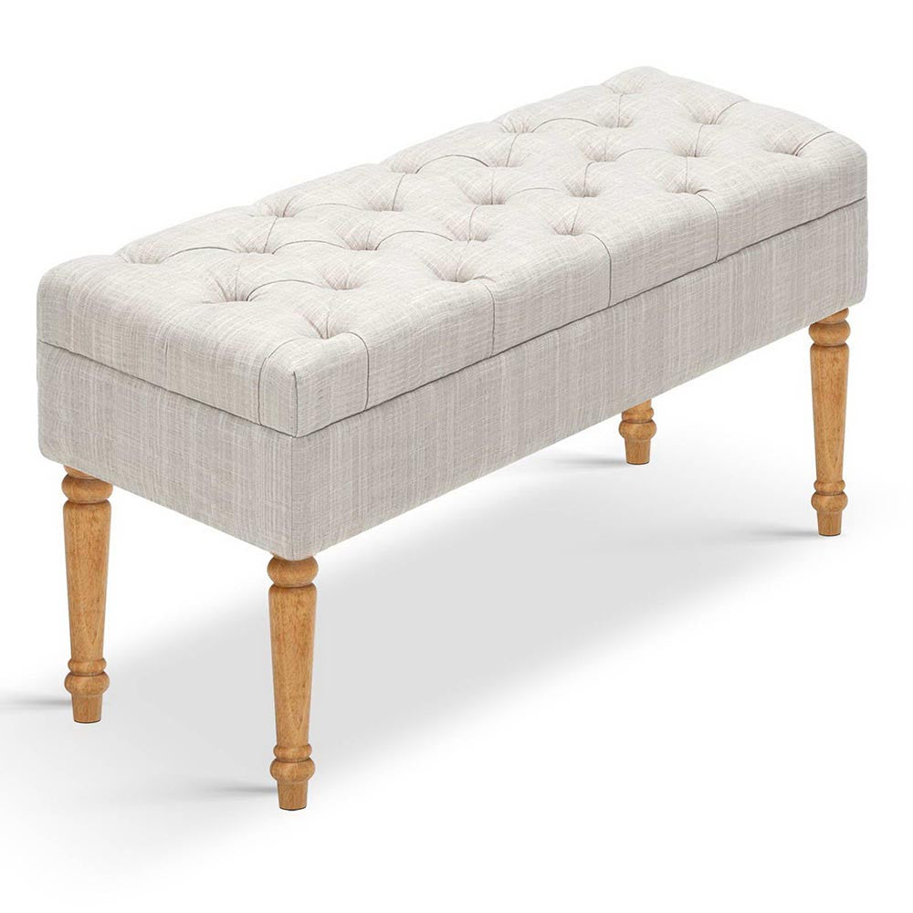 Seat Footstool Bench Stool - Beige