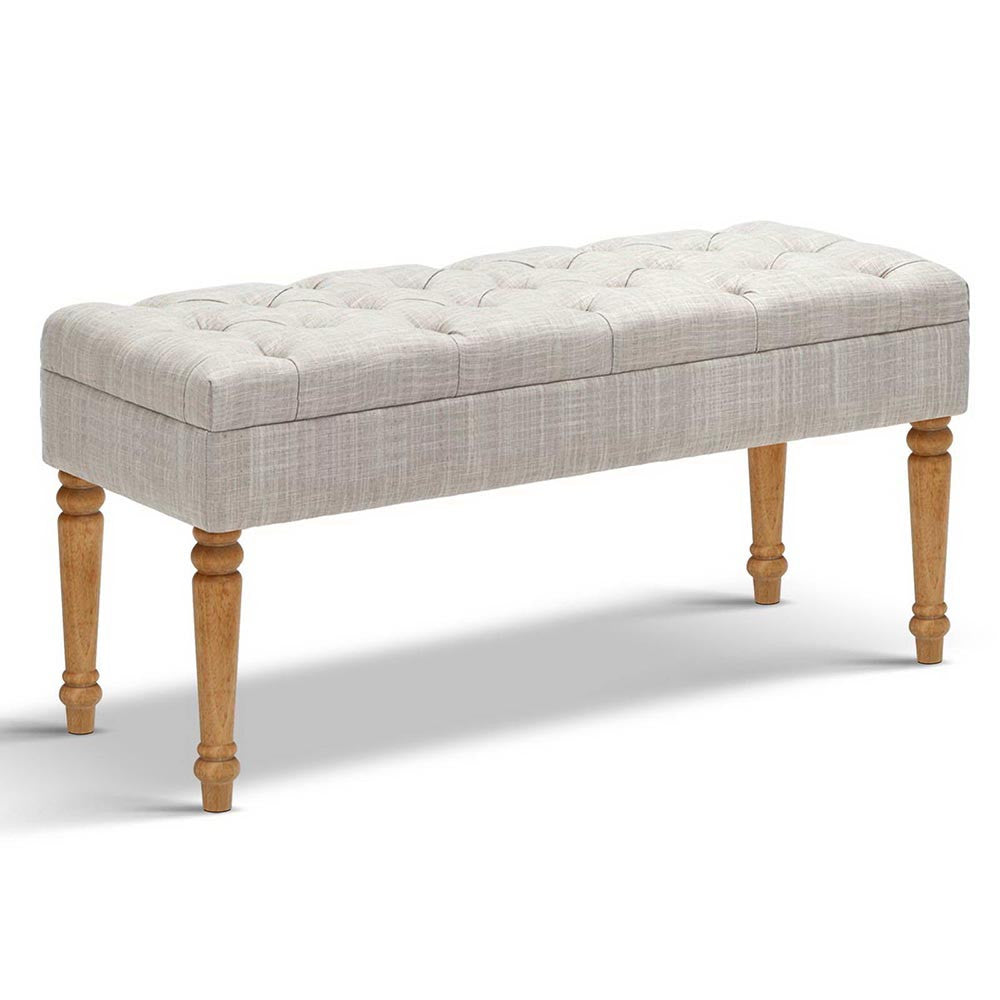 Seat Footstool Bench Stool - Beige