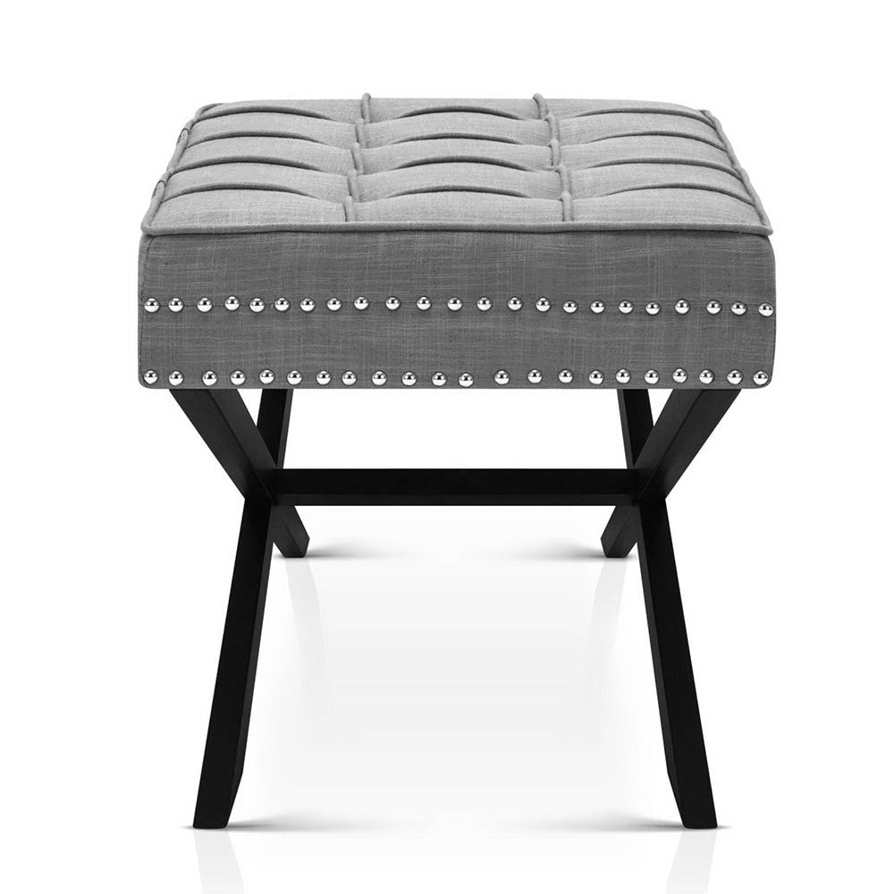 Seat Footstool Bench Stool - Grey