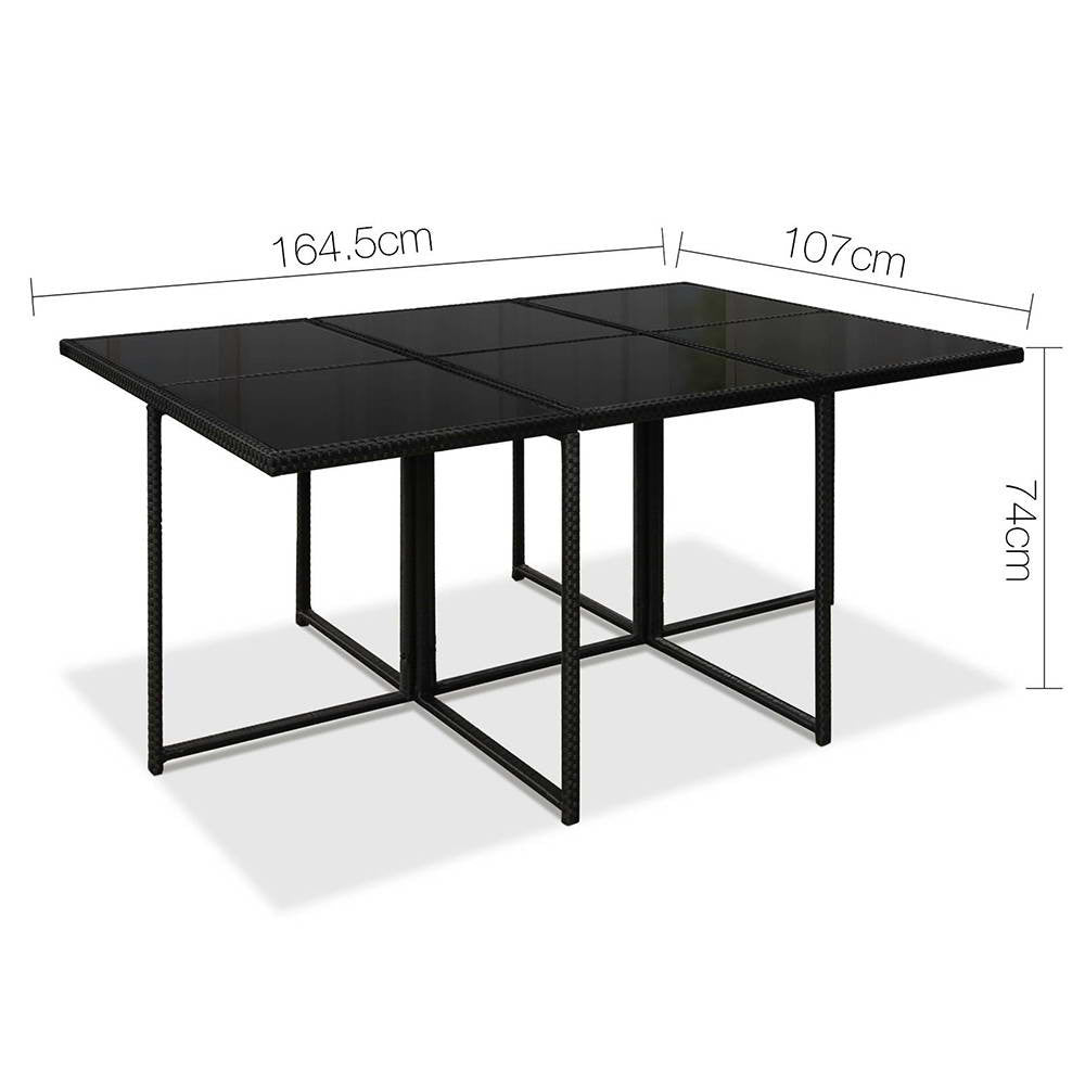 Capetown Dining 10 Seater Set – Black & Grey