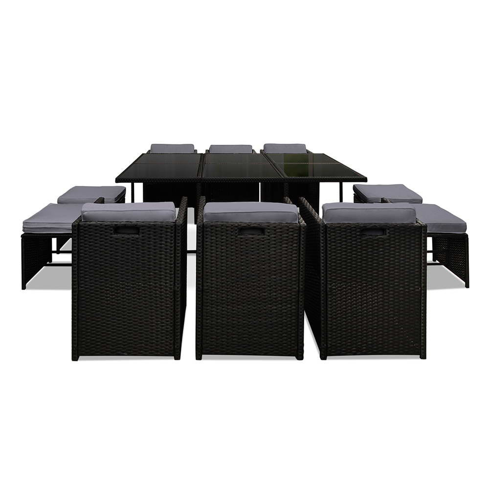 Capetown Dining 10 Seater Set – Black & Grey