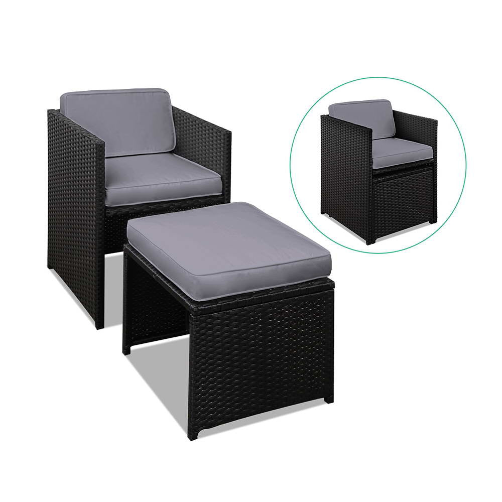 Capetown Dining 10 Seater Set – Black & Grey