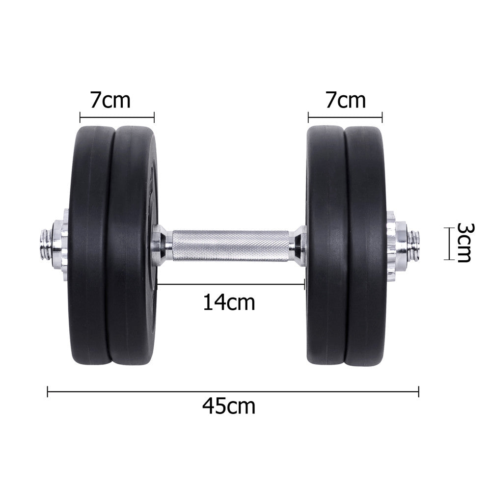 25kg Fitness Gym Exercise Dumbbell Set