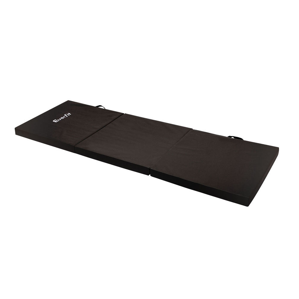 Trifold Exercise Mat Floor Black