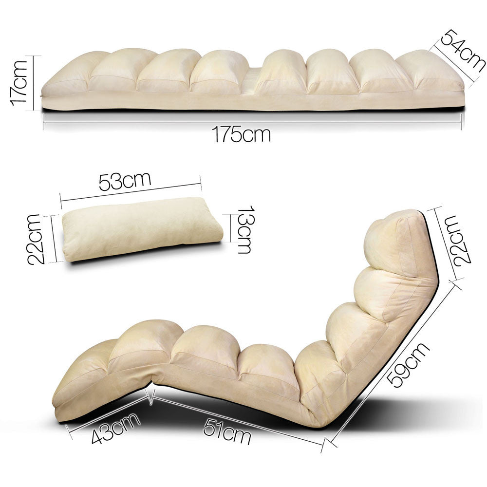 Lounge Sofa Chair - 75 Adjustable Angles – Ivory