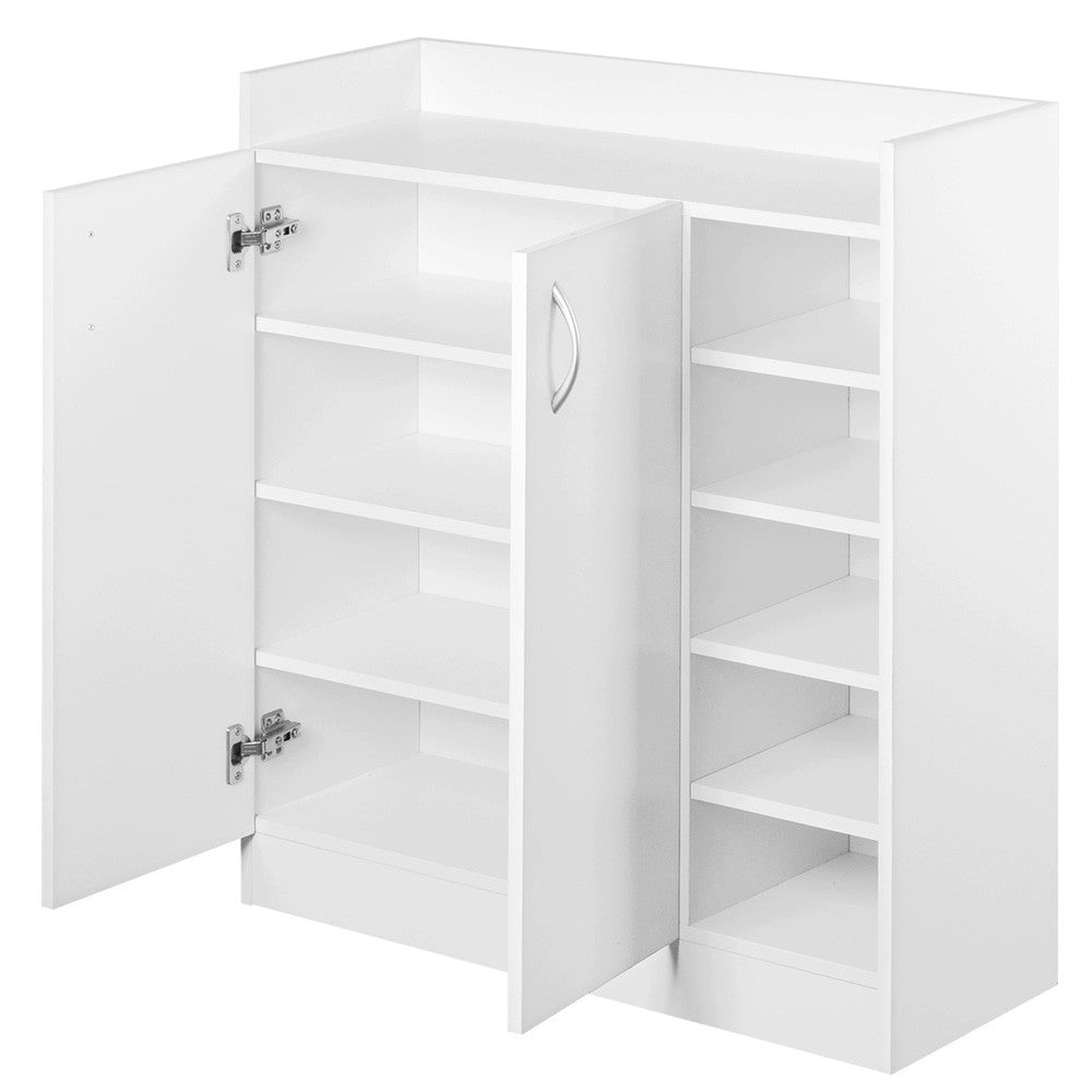 2 Doors Shoe Cabinet Storage Cupboard White