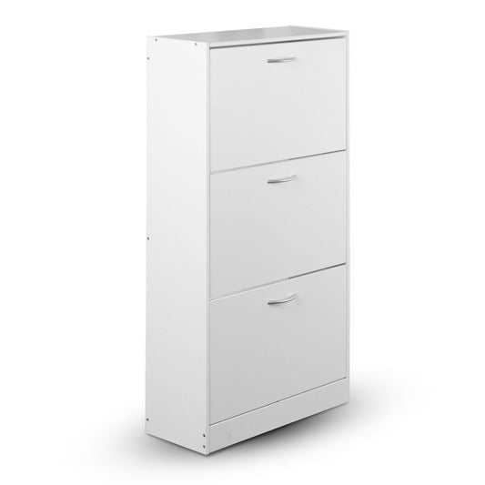 3 Drawers Chest Shoe Cabinet Storage Organizer White