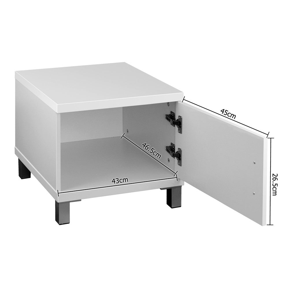 TV Stand Entertainment Unit Lowline Cabinet Drawer White