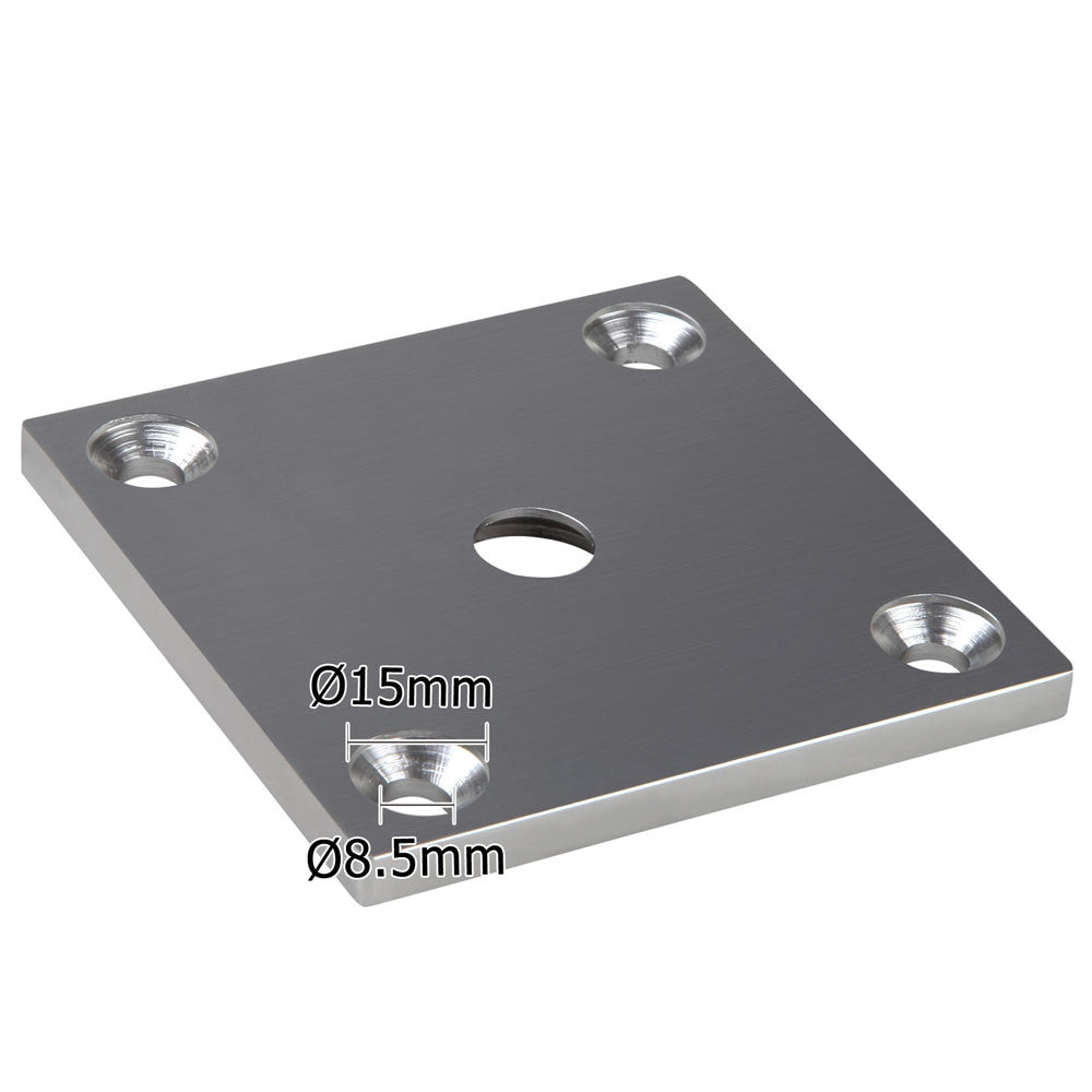 Frameless Glass Aluminium Mount Square