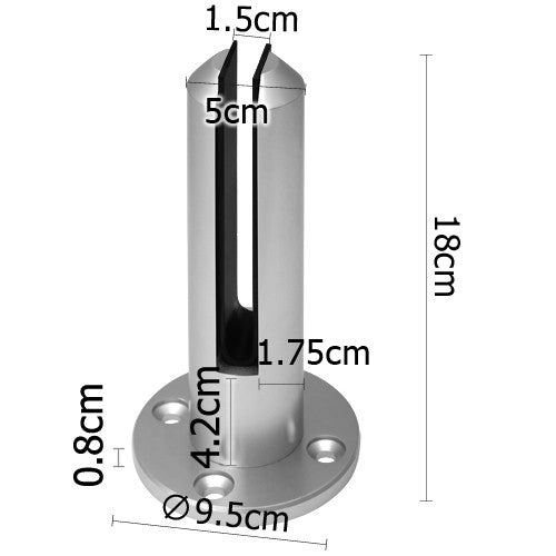 Frameless Glass Spigots Fencing Mount Round