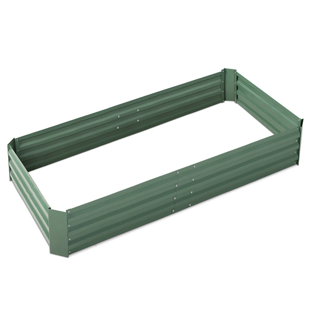 Galvanised Raised Garden Bed - 150 x 90 x 30cm - Green