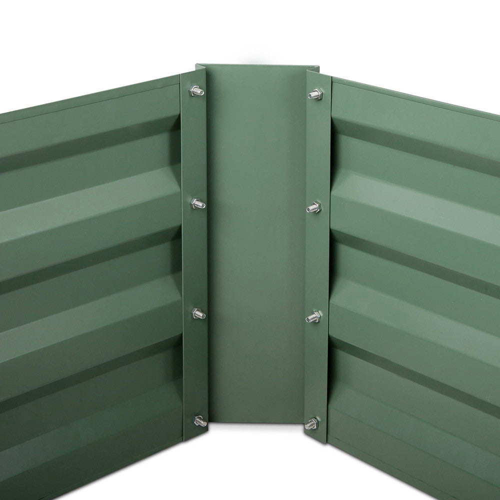 Galvanised Raised Garden Bed - 150 x 90 x 30cm - Green