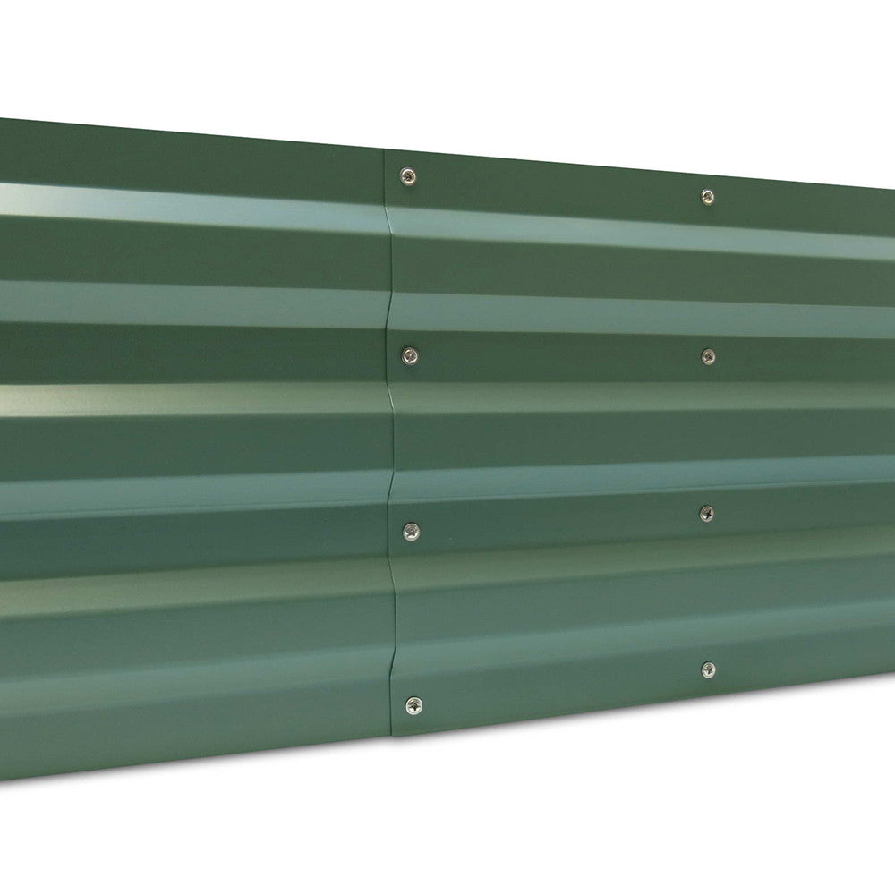 Galvanised Raised Garden Bed - 150 x 90 x 30cm - Green