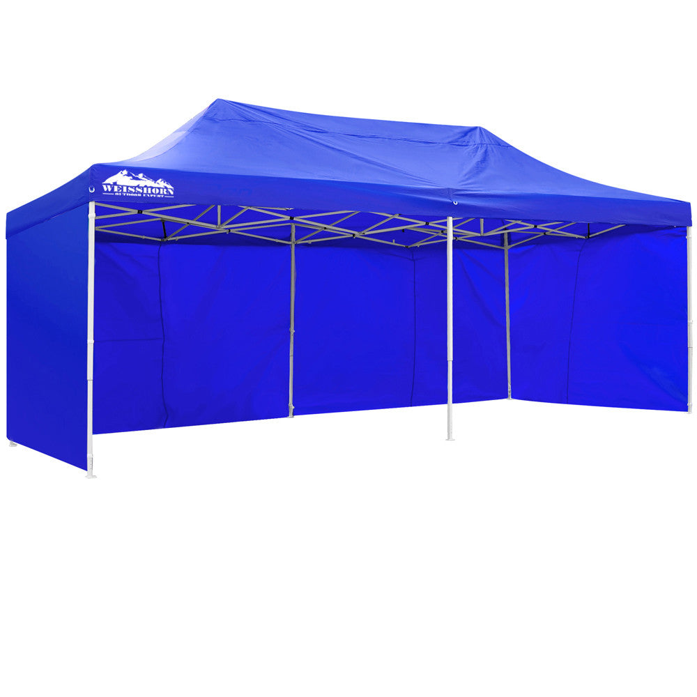 3m x 6m Folding Outdoor Gazebo Marquee Blue