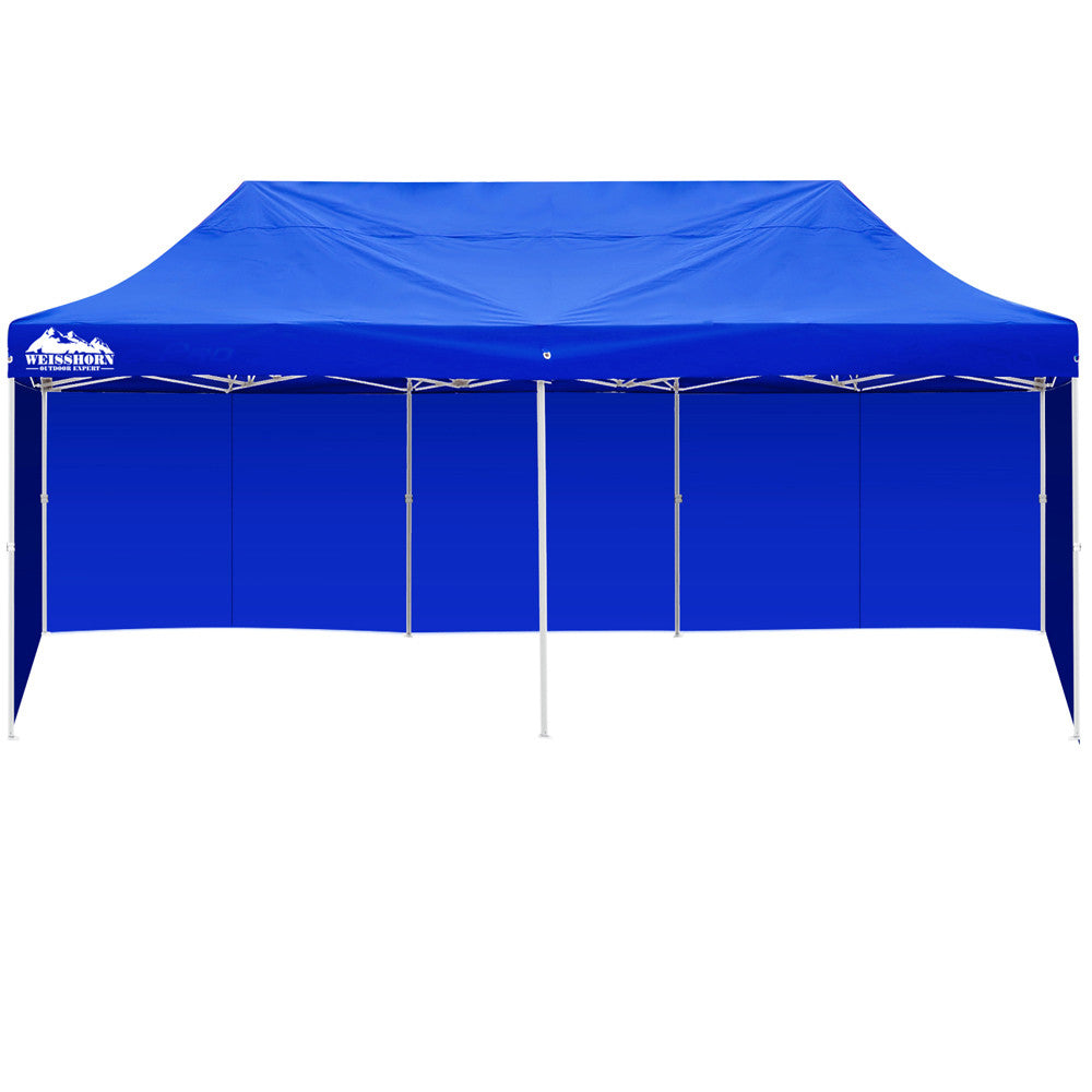 3m x 6m Folding Outdoor Gazebo Marquee Blue